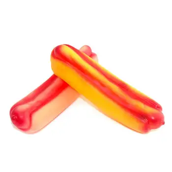 1pc Hot Dog Formos Piskliwy Interaktyvus Žaislas Gumos Mažylių Žaislas Šuniui Kramtyti Žaislas Juokingas Šunų Įkandimo Žaislas Para Cosas Perros
