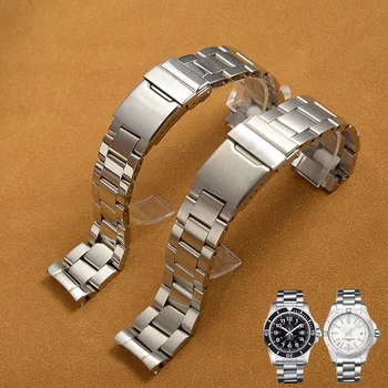 22mm Matinio Poliruoto Nerūdijančio Plieno Laikrodžio Dirželis Tinka Breitling Watchband Depolyment Lankstymo Žiūrėti Užsegimas