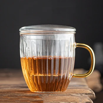 350ml Arbatos Puodelis Stiklo Teacup su Filtro Dangteliu Rinkinys, Kinų Kung Fu Arbatos Rinkinys Teaware Master Vandens, Kavos Puodelis Namų Drinkware Amatai