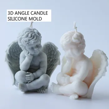3D Angelas Žvakė Silikono Formos Europos stiliaus Little Angel Apdailos Kvepianti Žvakė 