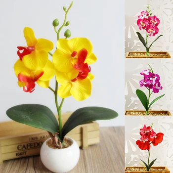 3D Netikrą Gėlių Mini Modeliavimo Drugelis Dirbtinė Orchidėja Phalaenopsis, 