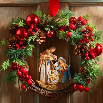 40cm Kalėdų Vainikas Kalėdos Durų Girliandas Oranments Linksmų Kalėdų Dekoracija Namuose Naujųjų Metų Navidad Dekoro Prekes