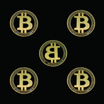 5VNT Jungtinės amerikos valstijos Tuščiaviduriai Bitcoin Aukso Moneta, Kolekcines Meno Kolekcija, atminimo Dovana