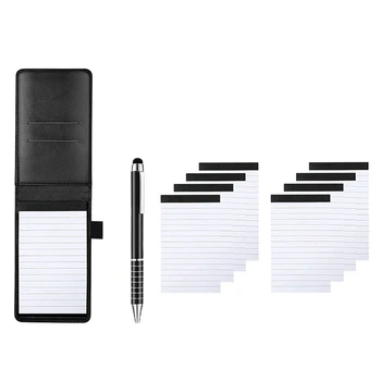 A7 Mini Notepad Nustatyti Kišenės Bloknotą Su Metalo Pen Verslo PU Sąsiuvinis Memo Notepad Su Metaliniu Rašiklio Ir Pastabų Knyga Šerdelėmis