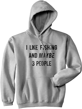 Aš, Pavyzdžiui, Žvejybos Ir Gal 3 Žmonės Hoodie Juokinga Žvejys Suvenyrinius Marškinėlius