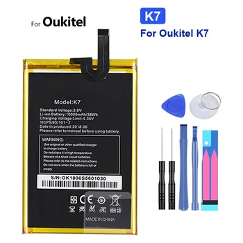 Baterija 10000mAh Už OUKITEL K7 Galia K7Power Sandėlyje Išmaniųjų Telefonų Hihg Quality su nemokamais Įrankiais + Sekimo Numerį