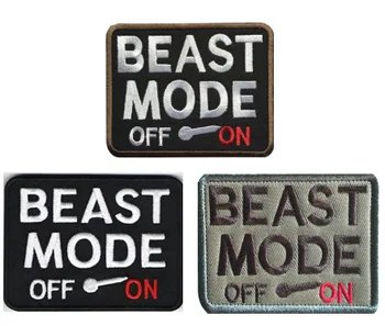 Beast Mode Siuvinėjimo Pasirašyti Kablio Kilpa Pleistrą ant Off Aikštėje Moralę Ženklelis Didmeninė Magija Juosta Taktinis Lopai Lauko Įrankių