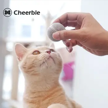 Cheerble Kamuolys Mažas Pliušinis Kamuolys Pet Žaislas Wickedball 100%Automatiškai Pereiti Kamuolys Smart Teasser Kačių ir Šunų Žaislų Bitė-atsparus
