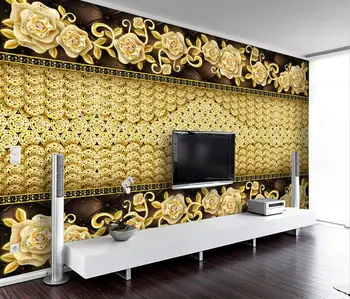 Custom Freskomis Tapetai miegamajame meno 3D diamond gėlių foto tapetai už Kambarį, TV Foną, 3D Sienų Dokumentai namų dekoro