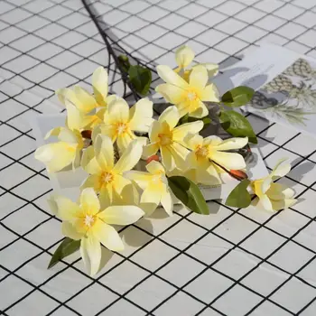 Dirbtinių Gėlių magnolija vieną šilko netikrą gėlių kambarį, namų puošybai vestuvių kelių švino vainikas dekoratyviniai Aksesuarai