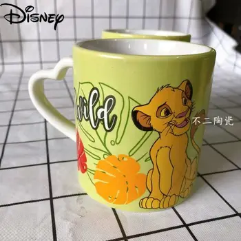 Disney Pora Taurės Liūtas Karalius Mielas Persikas Širdies Animacinių Filmų Vandens Puodelį Pusryčiai Pieno Taurė Cartoon Keramikos Taurė