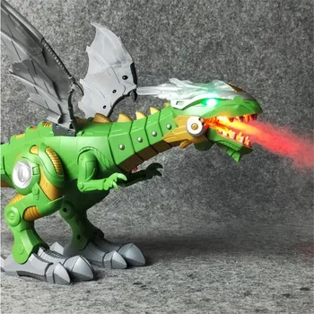 Elektros Dinozaurai Modelis Žaislai Robotas Su Šviesos, Garso Sūpynės Modeliavimas Dinozaurų Žaislas Berniukui Dovana Vaikams Vaikščioti Purškimo Dinozauras