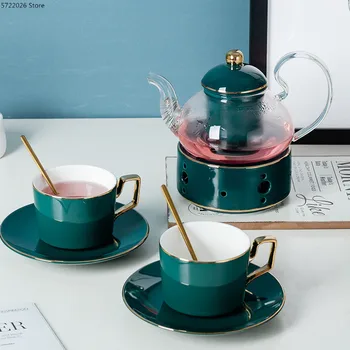 Europos stiliaus keramikos high-end kavos puodelio lėkštė stiklo kavinukas geriamojo indai popietės arbata gėrimų, sulčių, puodelis arbatos rinkinys