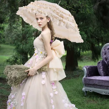 Gamintojas parduoda vestuvių skėtis, Bridesmaid, skėtis, cos nėrinių princesė, Nėrinių Skėtis rožinė sistema