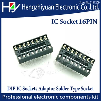 Hzy IC Lizdai 16 pin 30PCS 2.54 mm Per Skylę Antspaudu pin Atidaryti Rėmelį IC Cinkavimas Lizdas,Pikis Per Skylę Cinkavimas Lizdas Jungtys
