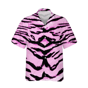 Jumeast 3D Zebras Dryžuotas vyriški Marškiniai, Tigras Tekstūra Modelis Spalvinga Vasaros Atsitiktinis Marškinėliai Vyrams Negabaritinių Streetwear Palaidinukės