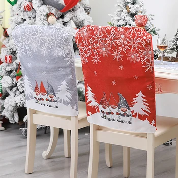Kalėdų Kėdė Padengti Laimingas, Santa Claus Sniego Elnių Valgomojo Kėdės, Užvalkalai už Šalies Namų Dekoro Kalėdinė Dekoracija