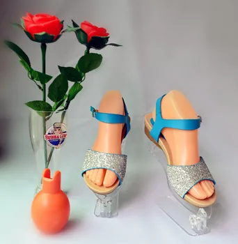 Karšto Pardavimo Plastiko Nuogas Moters Kojų Pėdų Thong Sandalas Stiliaus Batai Manekenas, Batų Pėdos Ekranas