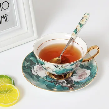 Kaulų kinija kavos puodelį, nustatyti Europos lengvųjų prabanga keramikos, juodos arbatos puodelio Britų popietę arbatos puodelio patiekalas dovana