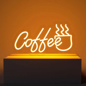 Kavos Logotipą, Neono Ženklais Led Šviesos Juosta Pub Klubo Namų Sienos Kabo Flex Neoninės Šviesos, Vestuvių Namų Šaliai Dekoro