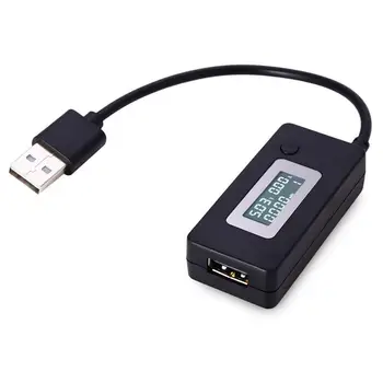 LCD USB Detektorius Voltmeter Ammeter Įkroviklio Talpa Testeris, Matuoklis Įtampa Srovės Kroviklis QC2.0 3 - 15V