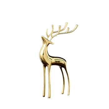 Metalo Golden Deer Figūrėlės Gyvūnų Statulas Dovanos Skulptūra 