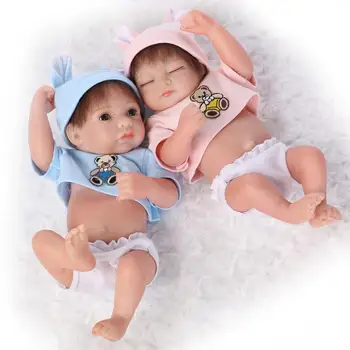 Mielas 26CM Reborn Baby Doll Aukštos Modeliavimas Naujo Gimę Kūdikiai, Berniukas ir Mergaitė Lėlės Dušo Tikroviška Silikono Minkšti Žaislai mergaitėms