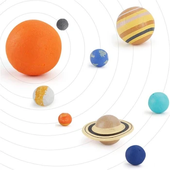 Modeliuojant Saulės Sistemos 9pcs plastiko kosminės Planetą Visatoje modelio duomenys Mokymo Medžiagų Mokslo, Švietimo žaislai