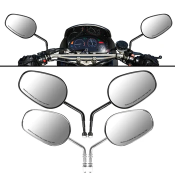 Motociklo galinio vaizdo Veidrodis Sidabro Motociklo Modifikavimo Dalys, XL 883 1200 Juodas Reflektorius valdomi išoriniai Veidrodėliai 2vnt/Pora