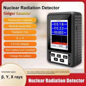 Nešiojamų Geigerio skaitiklis, Radiacijos Detektorius Asmeninis Dozimetras X-ray γ-ray β-ray Radioaktyvumo Testeris Marmuro Detektorius