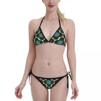 Orla Kiely Maudymosi Kostiumėliai Moterims, Seksualus Bikini Dėvėti Paprastumo Gėlių Paplūdimio Nustatyti Backless Maudymosi Kostiumas