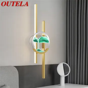 OUTELA Šalia smėlio laikrodis Lempa LED 3 Spalvų Kūrybos Stiklo Dizainas Sconce Šviesos Dekoro Modernaus Namo Gyvenimo Miegamasis