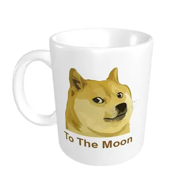 Promo premium Dogecoin Į Mėnulį B(1) Puodeliai Naujovė Dogecoin Meme PUODELIAI arbatos puodelius Spausdinti