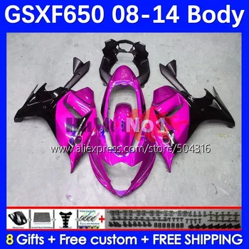 Rinkinys GSX650F GSX 650F GSXF 650 F 24No.103 rožinės spalvos blizgus GSXF650 08 09 10 11 12 13 14 2008 2009 2010 2011 2012 2013 2014 Lauktuvės