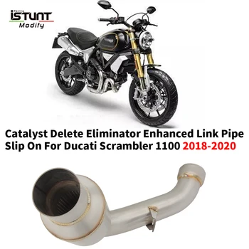 Slydimo Ant Ducati Scrambler 1100 2018-2020 Motociklo Išmetimo Pabėgti Moto Pakeisti Nerūdijančio Katalizatorius Ištrinti Eliminator Tvirtesnis