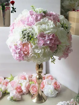 SPR NEWFree pristatymas!aukštos kokybės vestuvių lentelė dirbtinių gėlių kamuolys vestuvių stalo puošmena fone arch puošyba