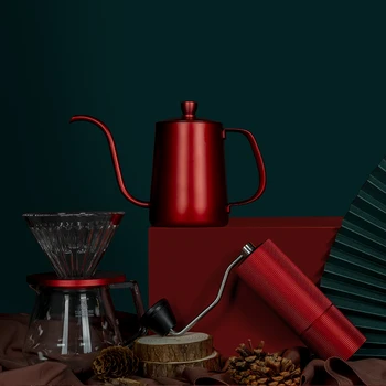 Timemore Ranka-Padarė Kavos Dovanų Dėžutėje Buitinių Kavos Pupelių Malūnėlis Kavos Indai Kinijos Raudona 7 Paketą Atostogų Dovanų Mašina, Kavos Virimo Aparatas