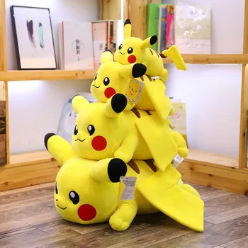 Veiklos kaina mielas Pikachu pliušinis žaislas didelio dydžio pilną pagalvę Pokemon įdaryti lėlės nuraminti kūdikio gimtadienio, Kalėdų dovana