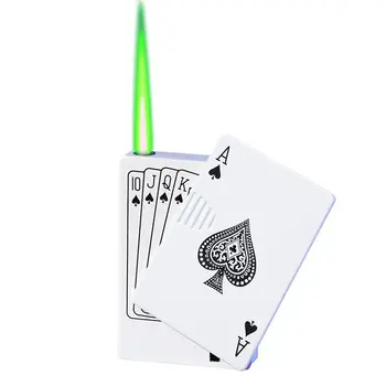 Vietoje aukso baltos kortos žalia gaisro pokerio grynųjų raudona su pačiu pokerio lengvesni žalia kūrybinė asmenybė cigarečių žiebtuvėlis