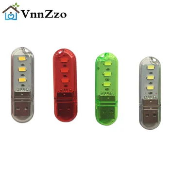 VnnZzo USB Kištukinė Lemputė Kompiuteris, Mobiliojo ryšio Energijos Įkrovimas USB Maži, Apvalūs Šviesos diodų (LED) Akių Apsauga Skaitymo Šviesos Naktį Šviesos