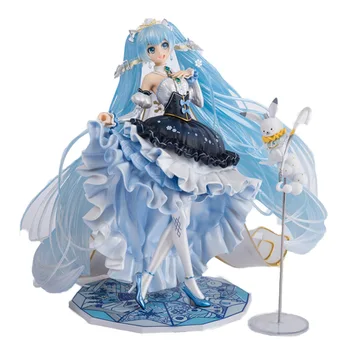 VOCALOID Hatsune Miku Pav Sniego Princesė 1/7 Anime PVC Veiksmų Skaičius, Žaislų JAPONIJOJE Modelis Statula Kolekcijos Modelis Lėlės