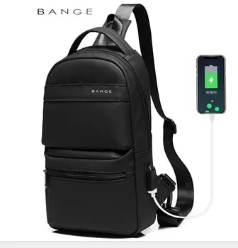  Vyrų krūtinės maišą mados paprasta crossbody maišelį Pečių maišą USB daugiafunkcinis lauko krepšys
