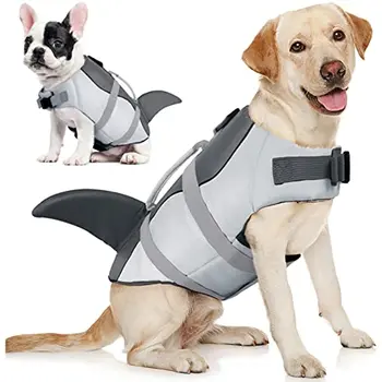 Šunų Gyvenimo Striukė Ripstop Šuo Gelbėtojas Ryklys Liemenės Reguliuojamas Saugotojas su Patvariais Gelbėjimo Tvarkyti Naminių Šunų Saugos maudymosi kostiumėlį