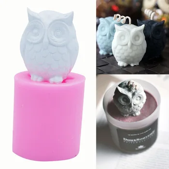 Žvakė 3D Pelėsių Pelėda Pelėsis, Pelėsiai Muilo Naujų Paukščių Silikono Dervos 